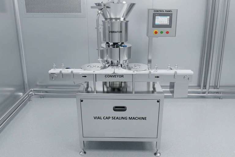 Four Head Vial Cap Sealing Machine
