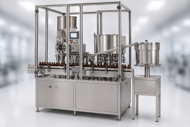Dry Syrup Powder Filler Capper